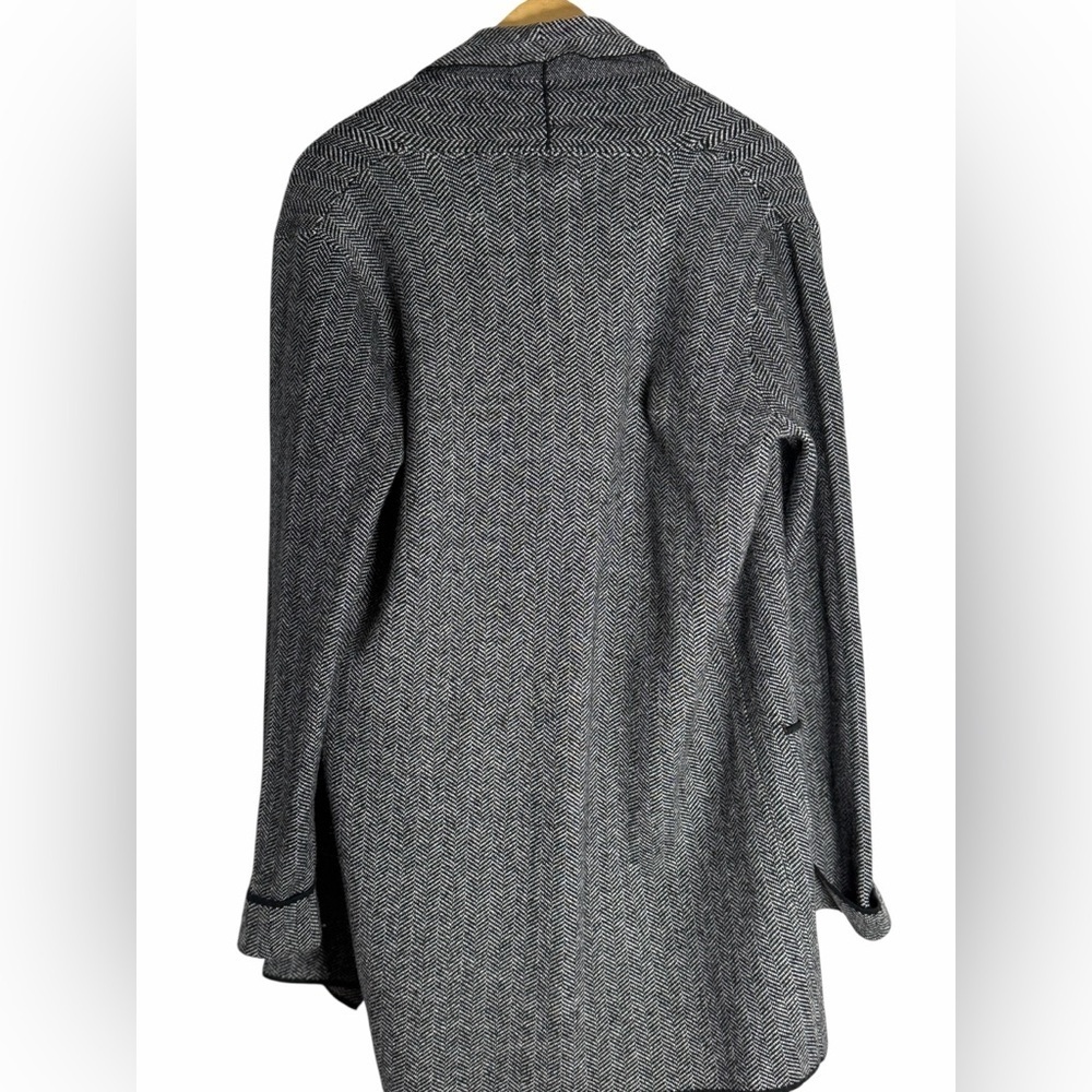 Christian Siriano Designer Charcoal Open-Front Cardigan - Casual - Size L - Picture 3 of 6